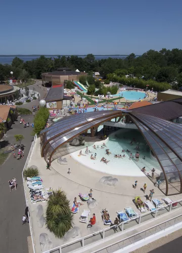 Vue aérienne du domaine de la rive à Biscarrosse